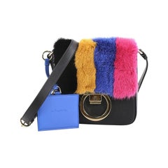 Salvatore Ferragamo Gancio Crossbody Bag Leather and Fur Small