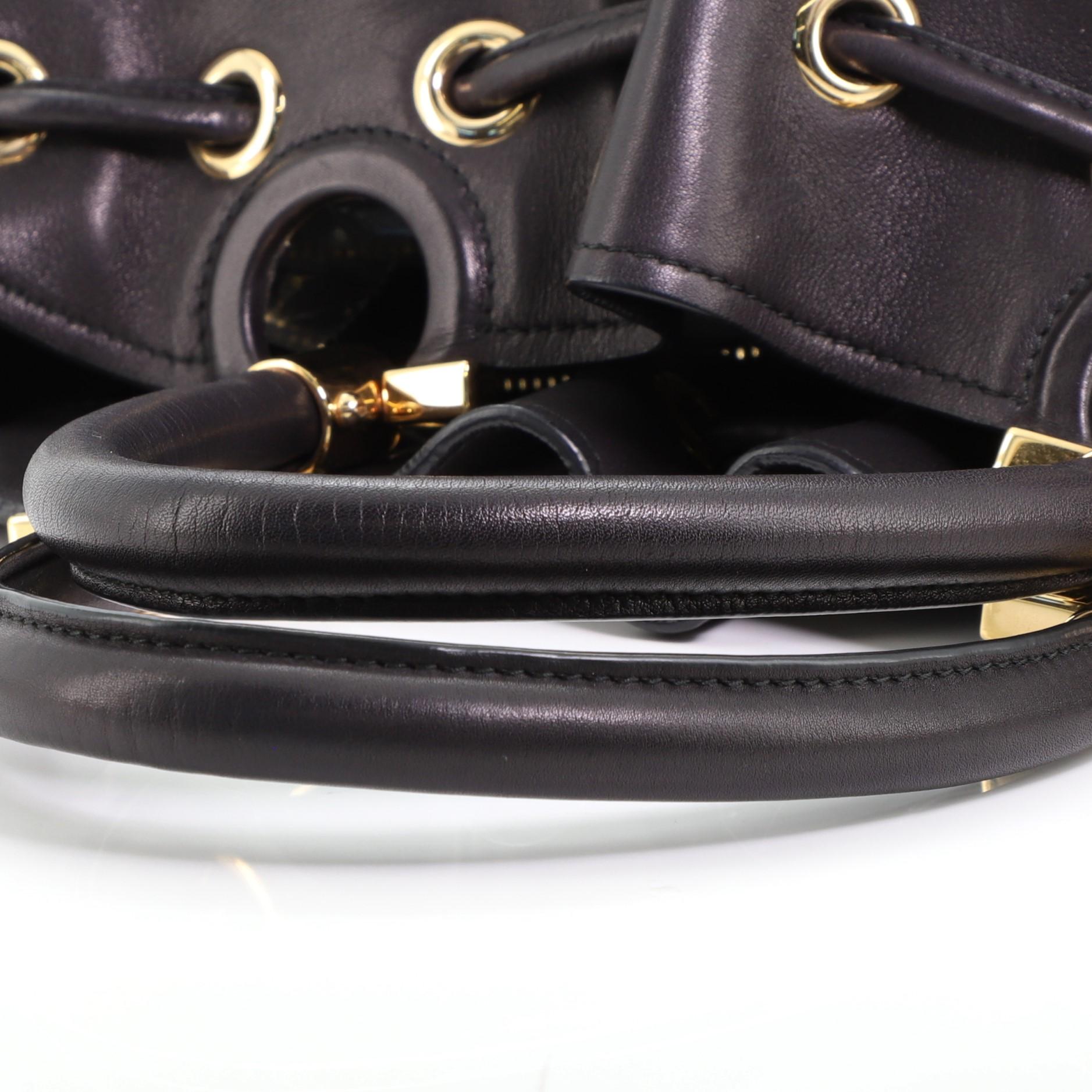 Salvatore Ferragamo Gancio Drawstring Tote Bag Pelle Media 3