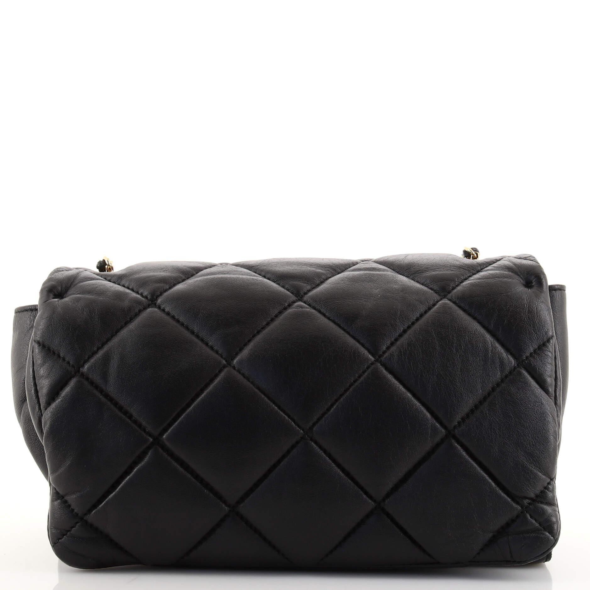 Salvatore Ferragamo Gelly Flap Bag Quilted Leather Small In Good Condition In NY, NY