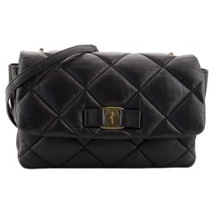 Salvatore Ferragamo Gelly Flap Bag Quilted Leather Small