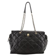 Salvatore Ferragamo Ginette Chain Shoulder Bag Quilted Leather Large