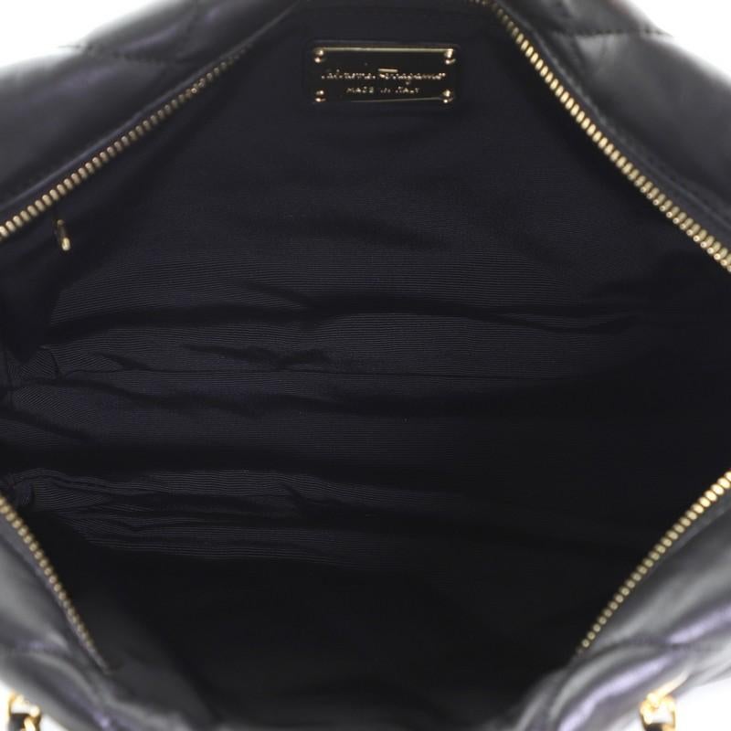 Salvatore Ferragamo Ginette Chain Shoulder Bag Quilted Leather Medium 1