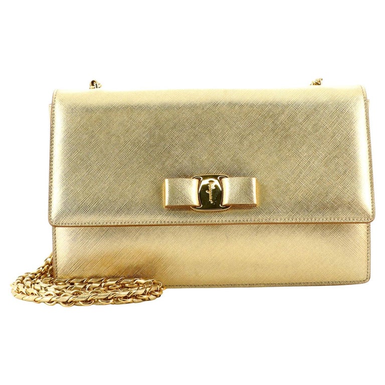 Salvatore Ferragamo Ginny Crossbody Bag Leather Medium For Sale at 1stDibs