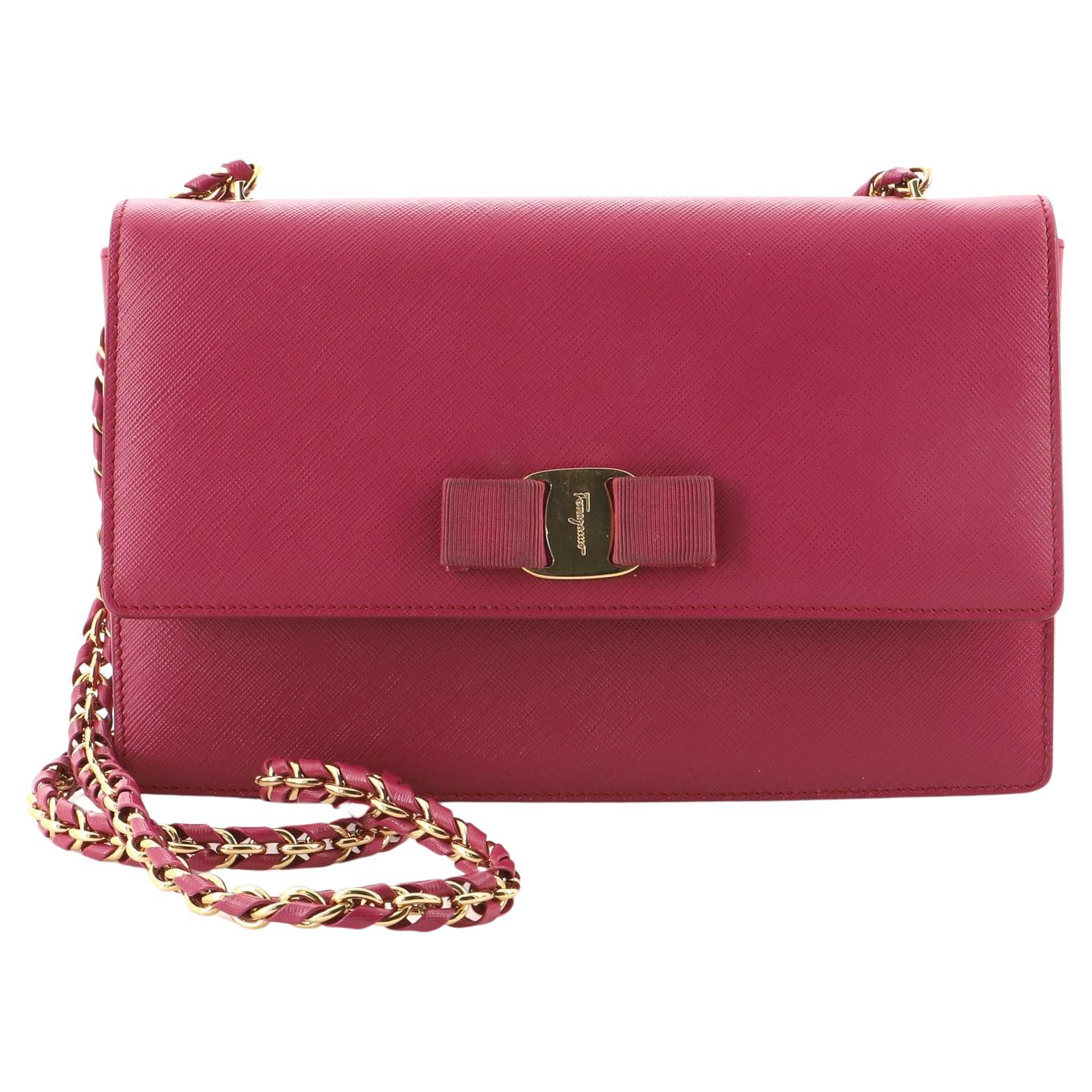 Ferragamo Cross Body Purse with Matching Scarf Belt Set Rare For Sale