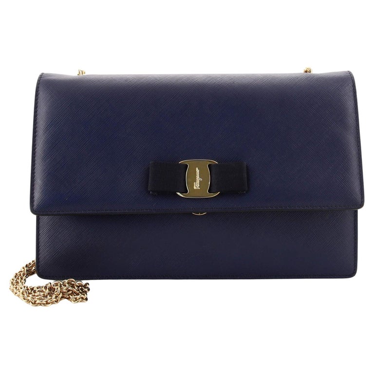 Salvatore Ferragamo Ginny Crossbody Bag Leather Medium For Sale at 1stDibs