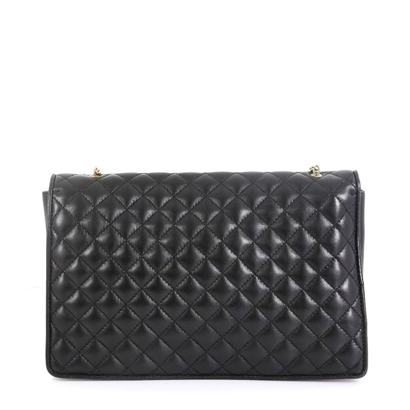 Black Salvatore Ferragamo Ginny Crossbody Bag Quilted Leather Medium