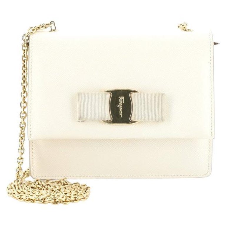 Salvatore Ferragamo Ginny Crossbody Bag Saffiano Leather Mini at 1stDibs