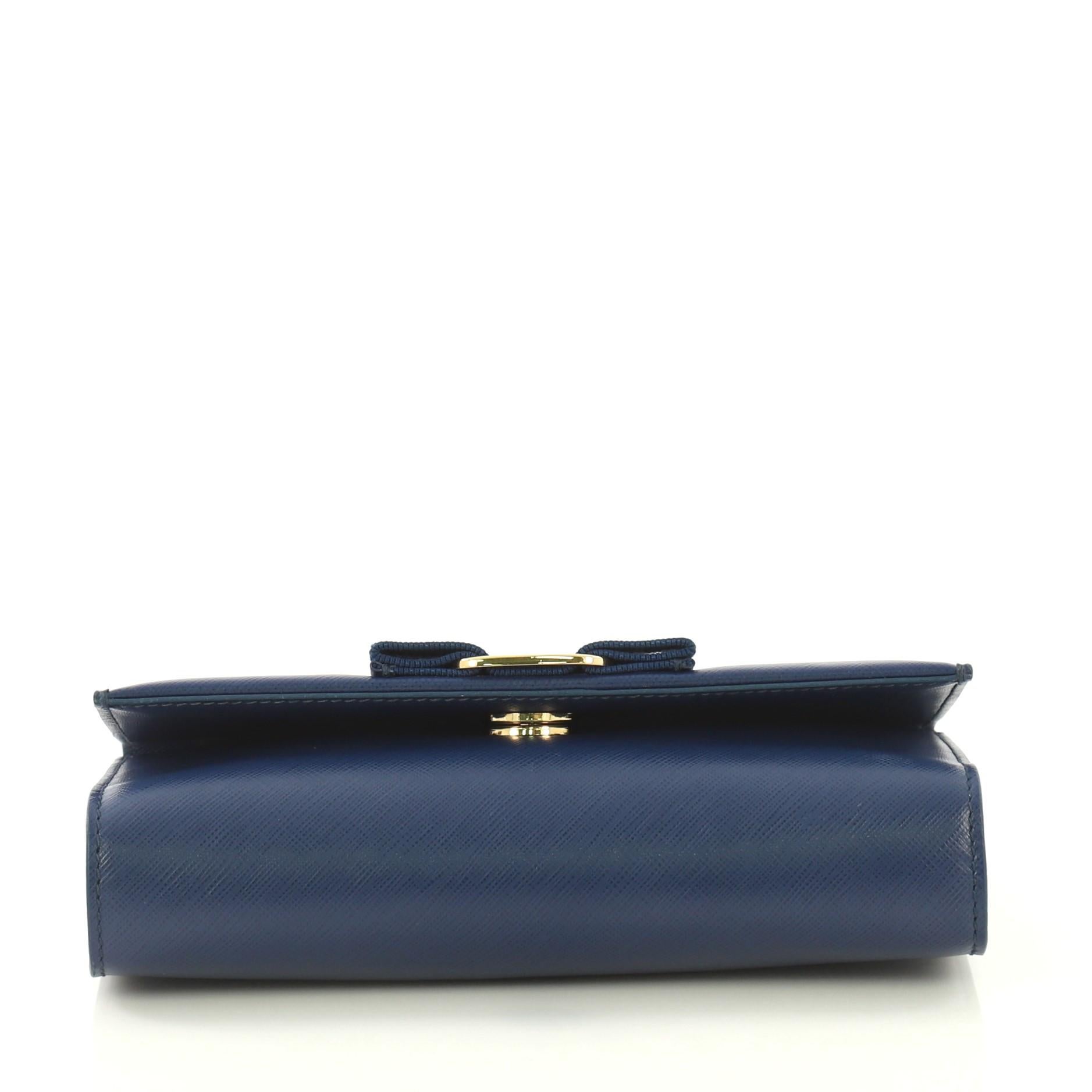 Salvatore Ferragamo Ginny Crossbody Bag Saffiano Leather Small In Good Condition In NY, NY