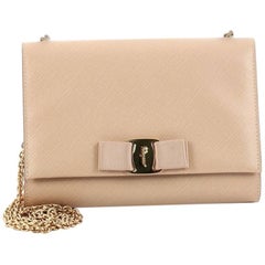 Salvatore Ferragamo Ginny Crossbody Bag Saffiano Leather Small
