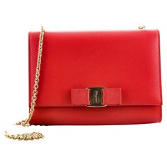 Salvatore Ferragamo Ginny Crossbody Bag Saffiano Leather Small