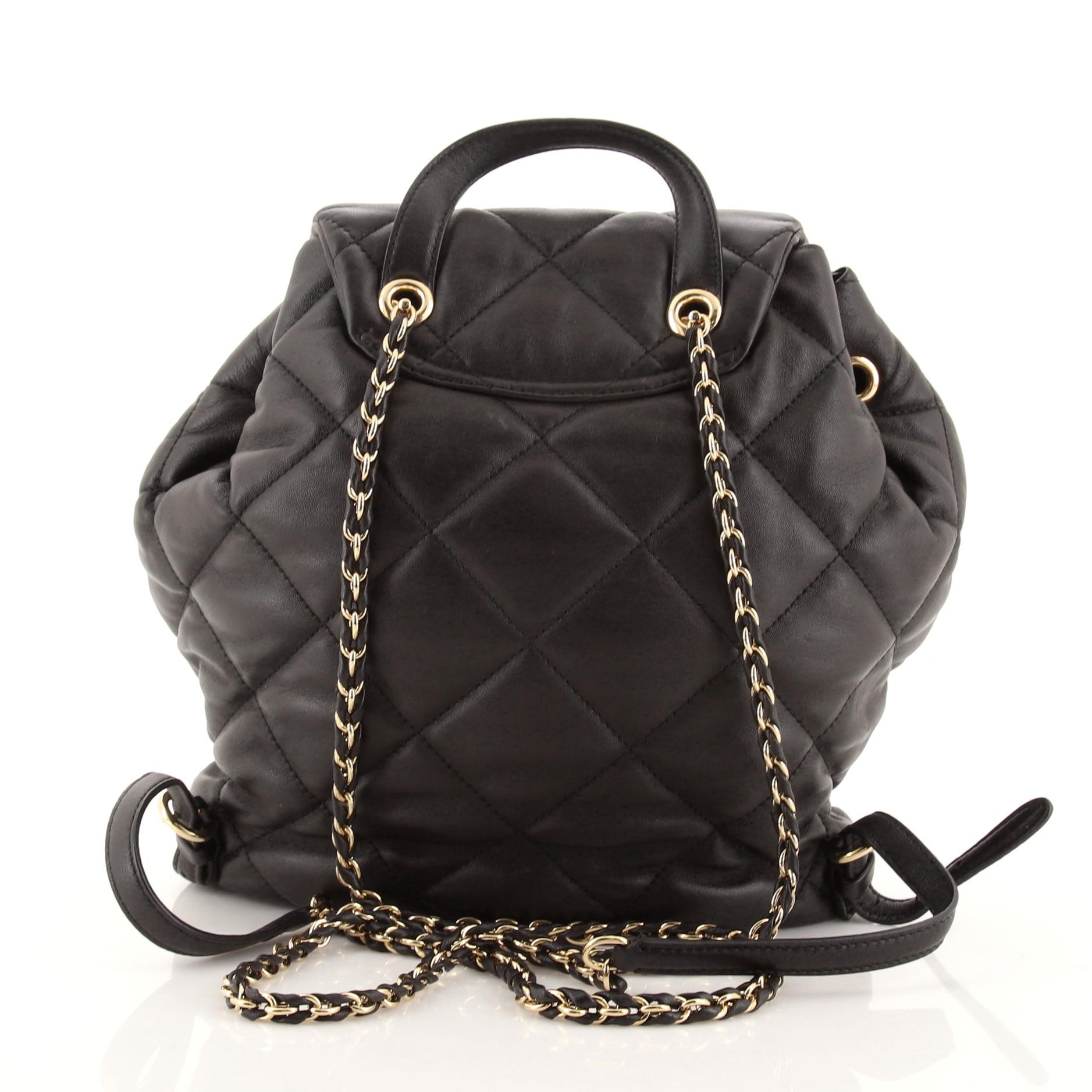 Black Salvatore Ferragamo Giuliette Backpack Quilted Leather