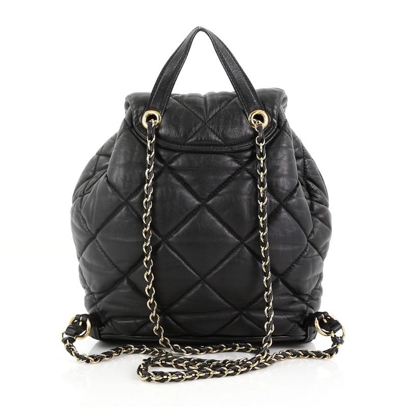 Salvatore Ferragamo Giuliette Backpack Quilted Leather In Good Condition In NY, NY