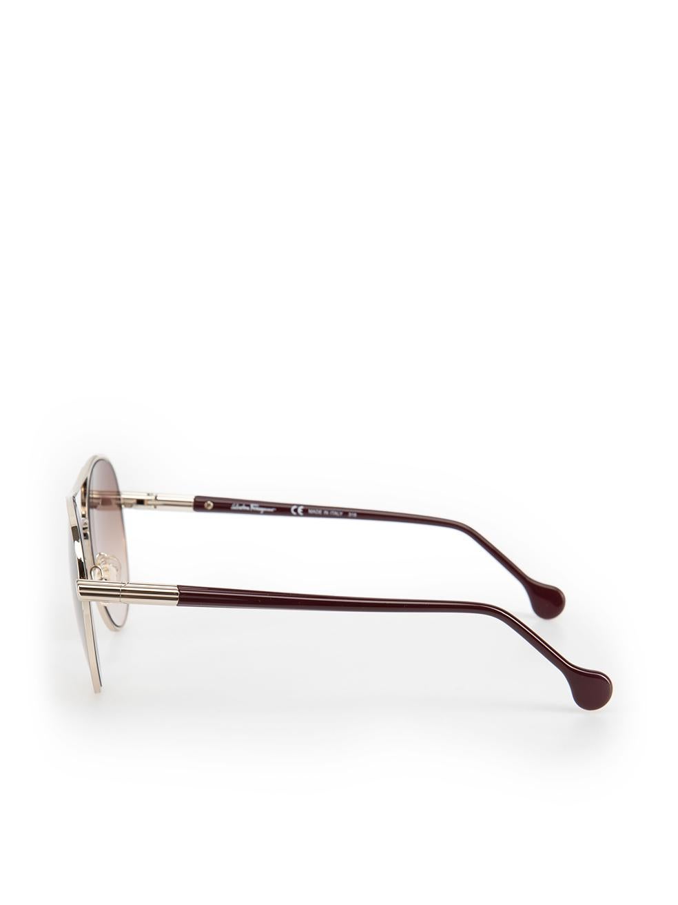 De las mujeres Salvatore Ferragamo Gafas de sol graduadas con montura dorada
