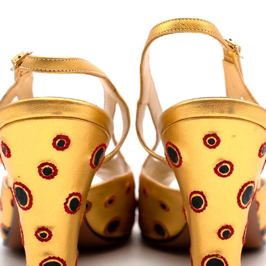 salvatore ferragamo gold shoes