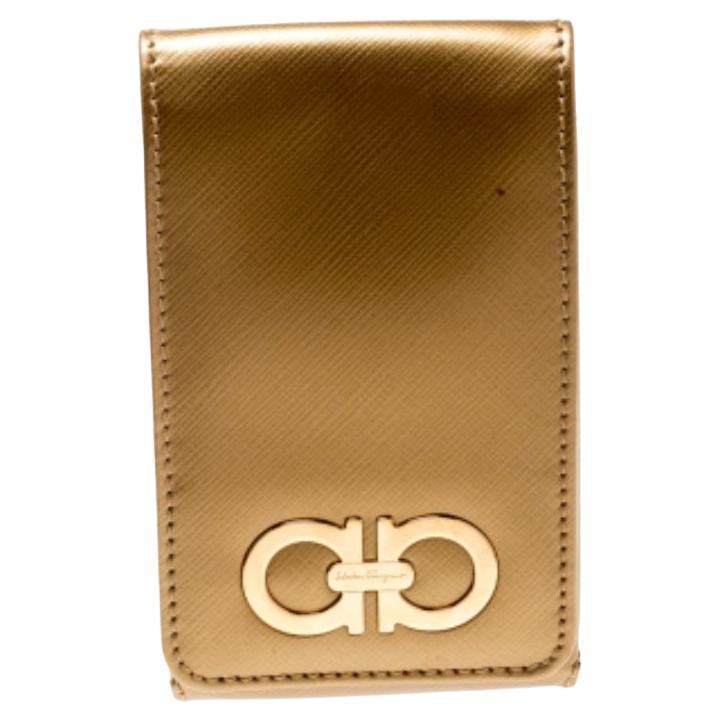 Salvatore Ferragamo Custodia per iPhone 4 in pelle oro