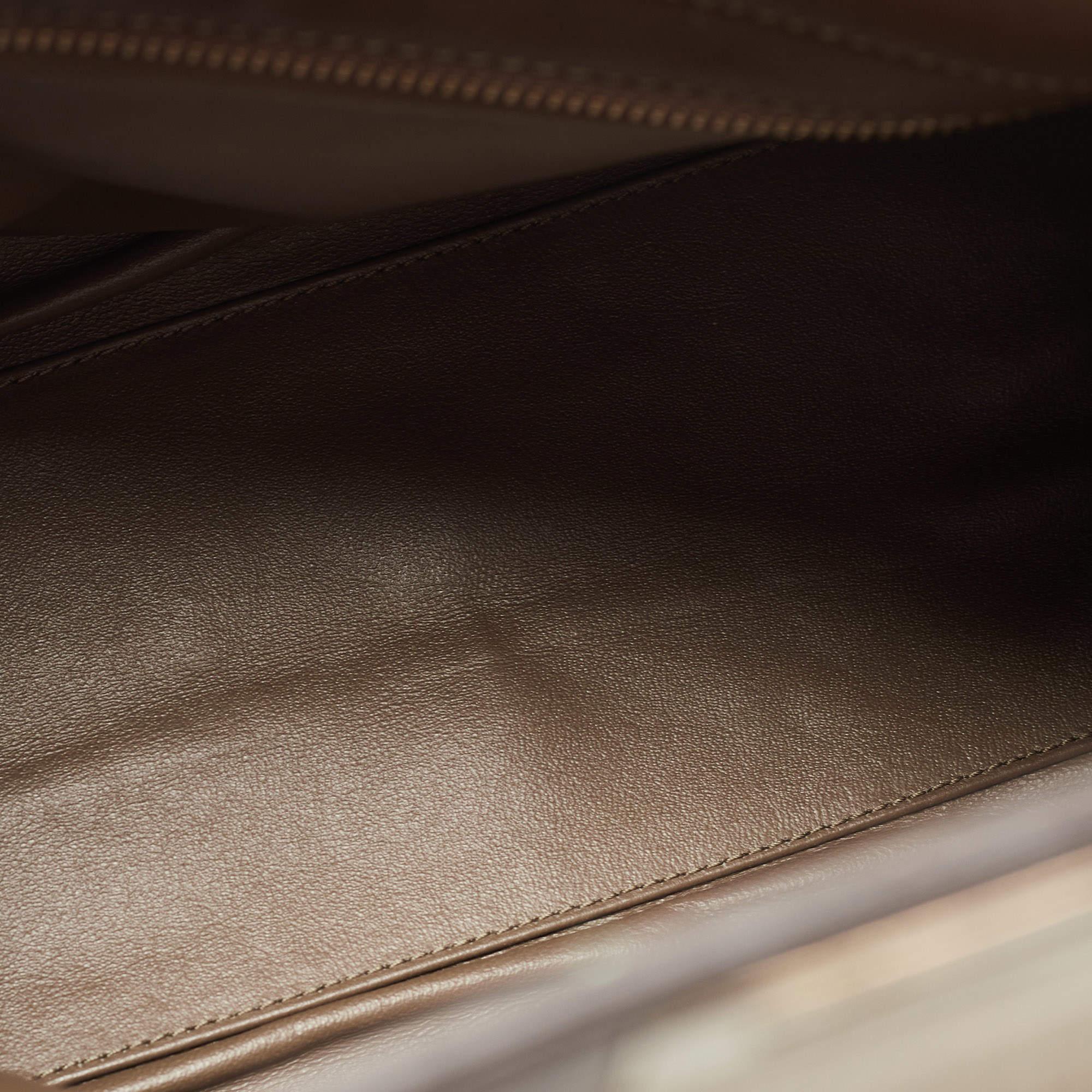 Salvatore Ferragamo Green/Beige Canvas and Leather Medium Sofia Top Handle Bag 3