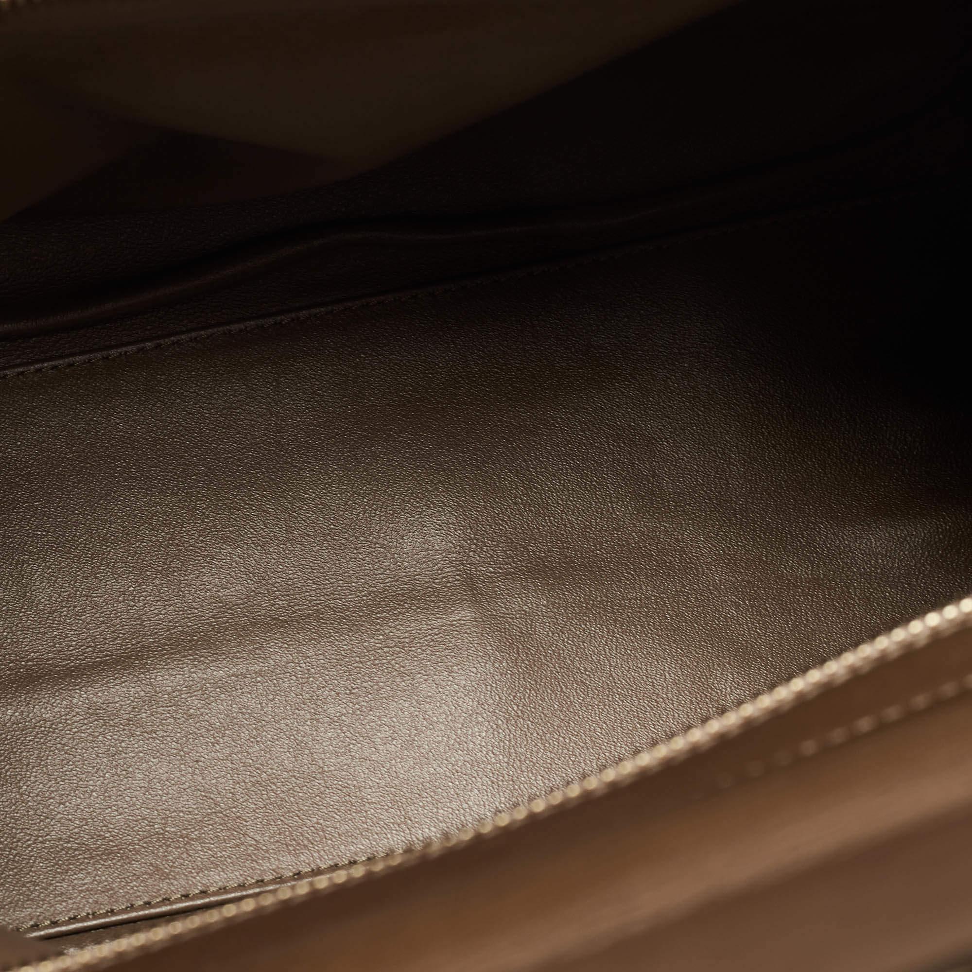 Salvatore Ferragamo Green/Beige Canvas and Leather Medium Sofia Top Handle Bag 4