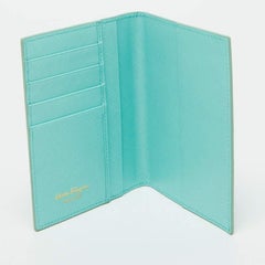 Salvatore Ferragamo Green Leather Passport Holder