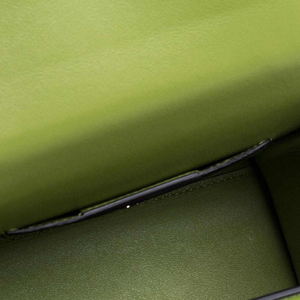Salvatore Ferragamo Green Leather Small Boxyz Top Handle Bag 2