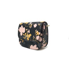 Salvatore Ferragamo Greta Flowers Saffiano Leather Shoulder Women's Bag 0646373