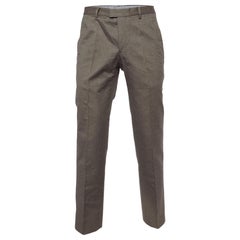 Salvatore Ferragamo - Pantalon droit en coton gris M