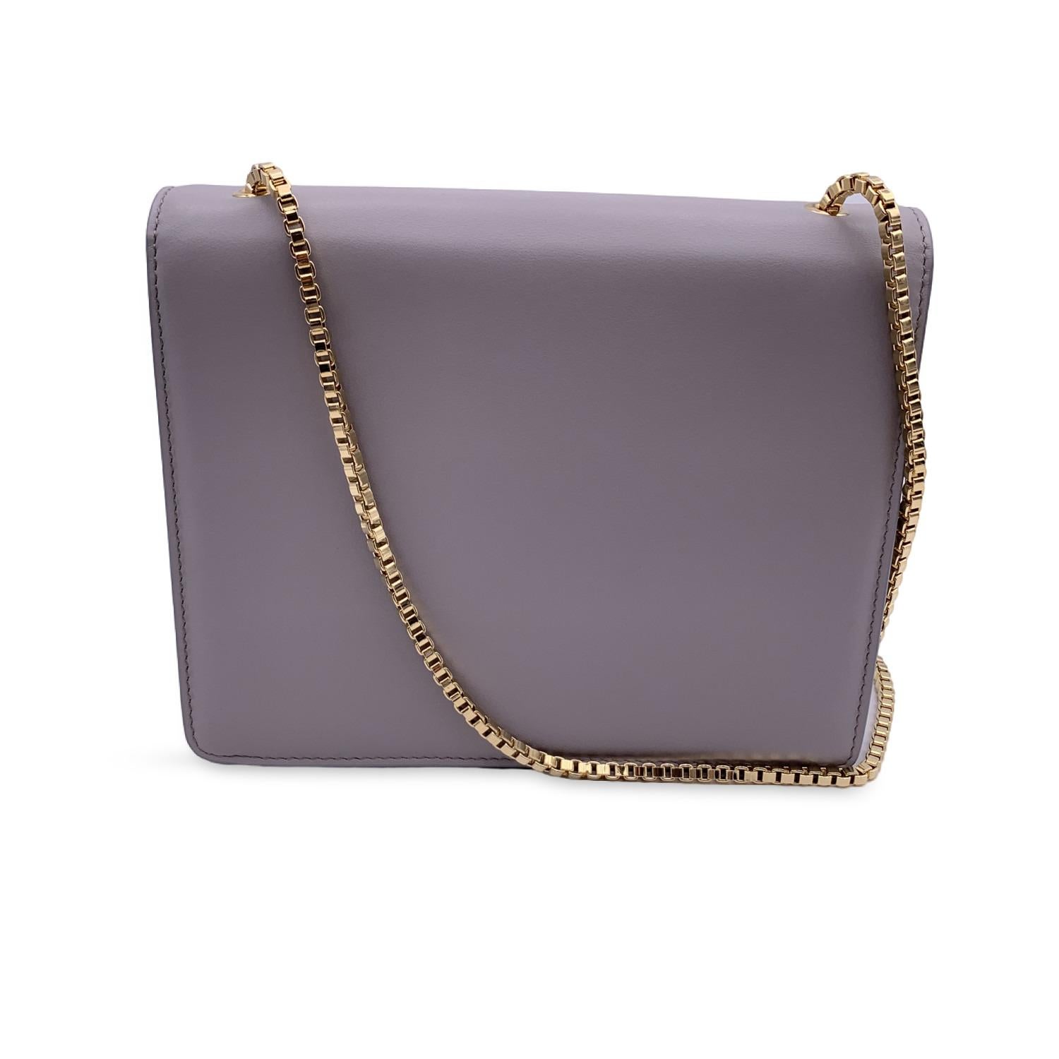 Salvatore Ferragamo Grey Leather Thalia Box Shoulder Bag For Sale 1
