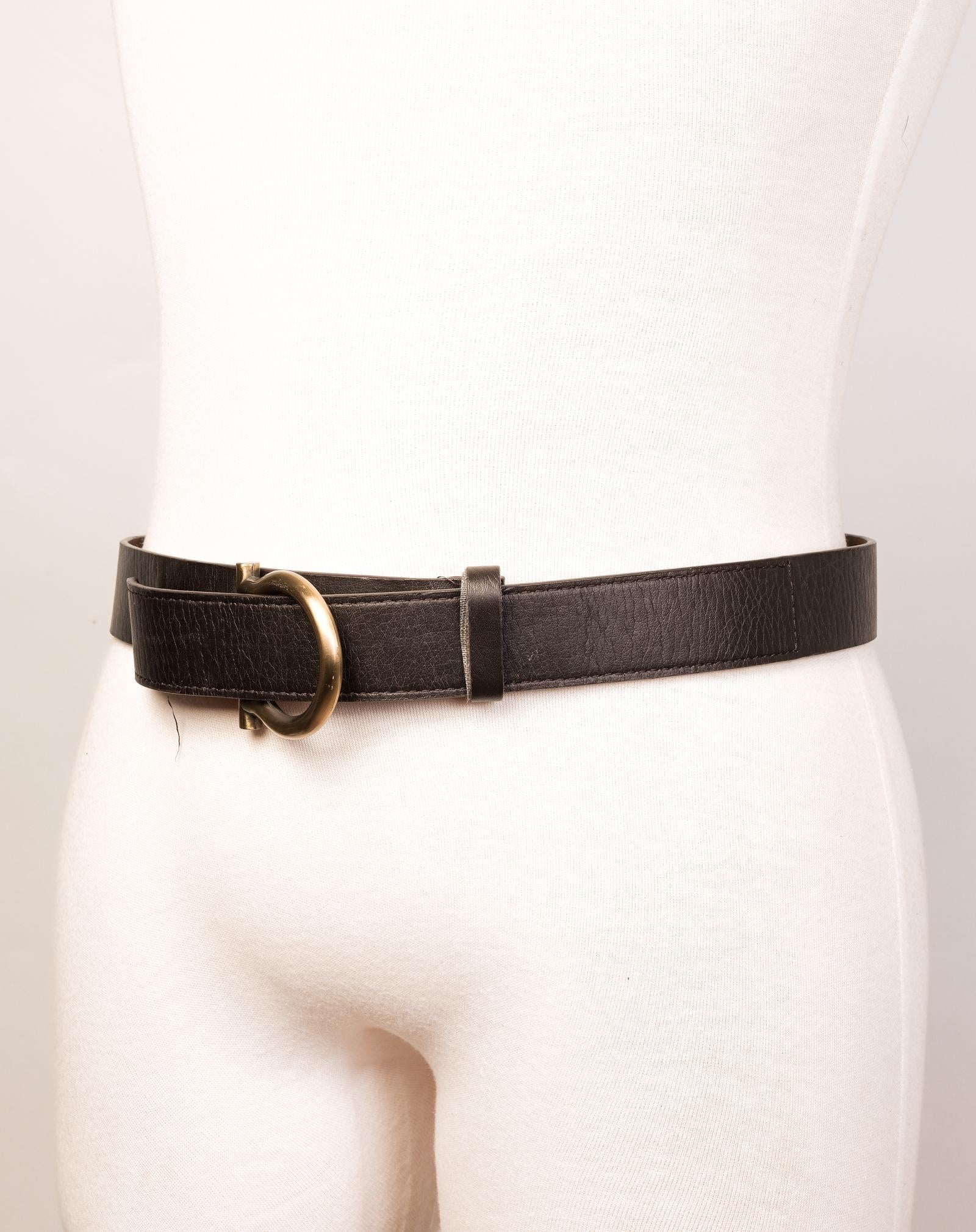 Salvatore Ferragamo Horsebit Schnalle Gürtel (40in) im Zustand „Gut“ in Montreal, Quebec
