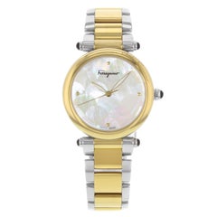 Salvatore Ferragamo Idillio Ion Plated Mother-of-Pearl Dial Steel Ladies Watch