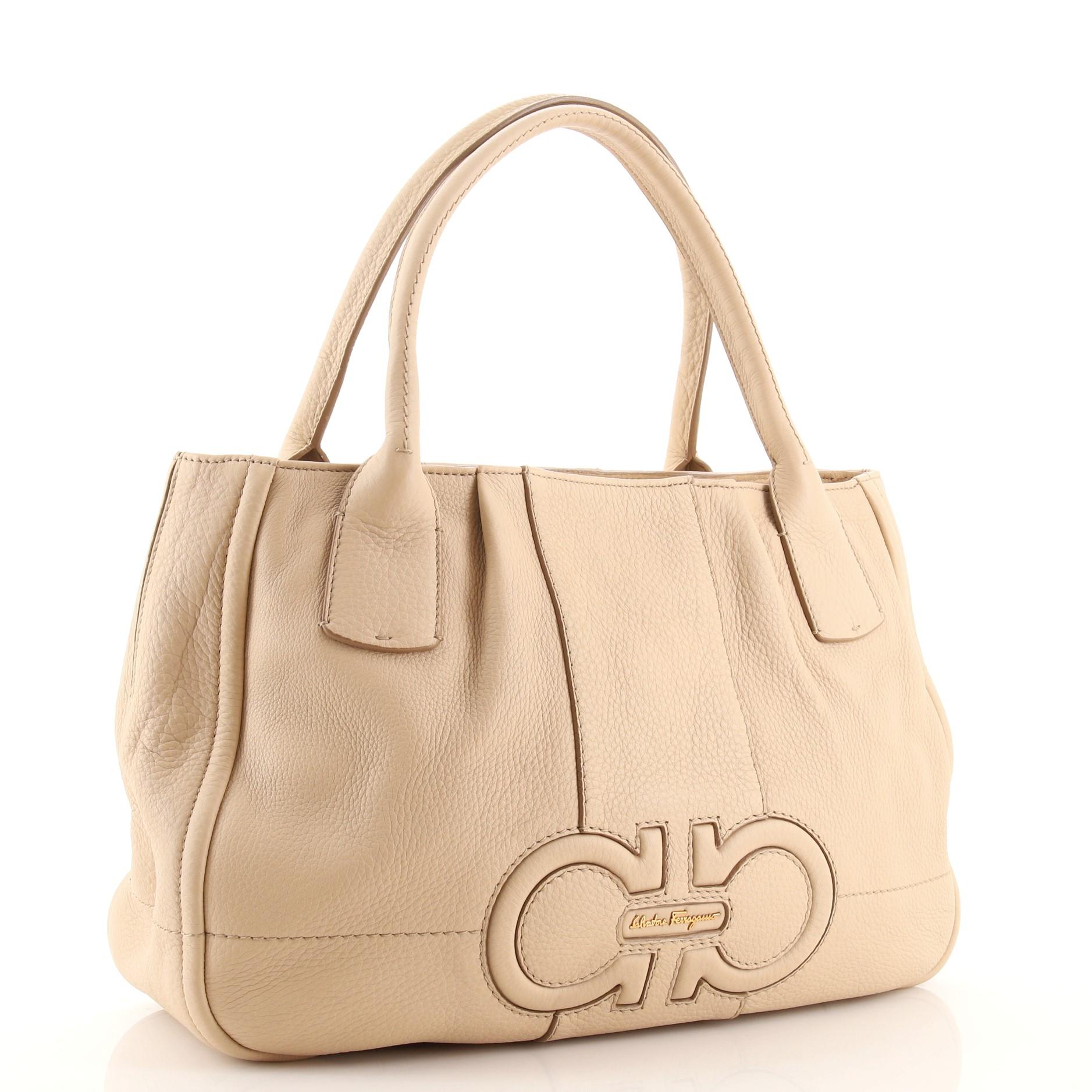 salvatore ferragamo large gancio city tote