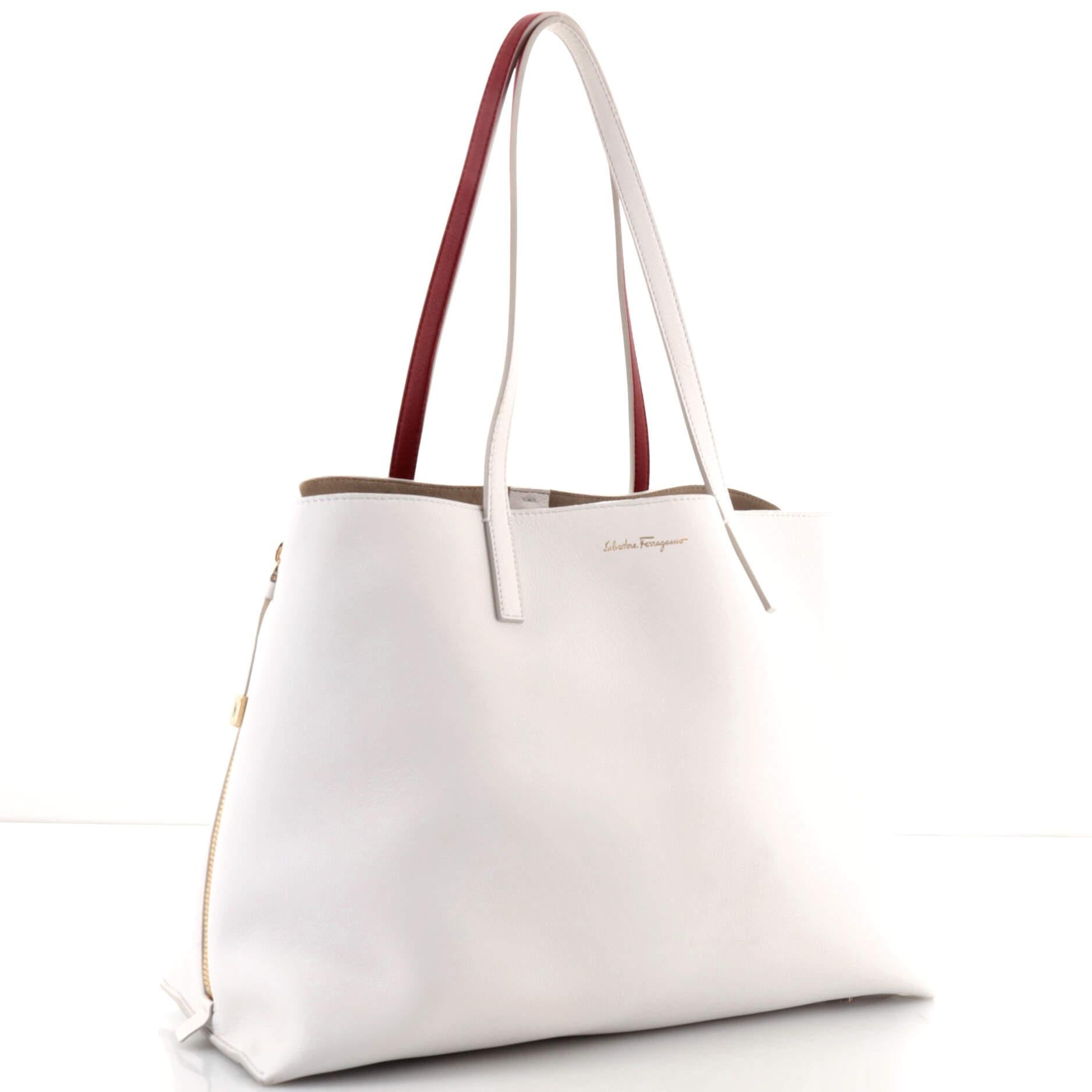 Salvatore Ferragamo Jet Set Tote Leather Large In Good Condition In NY, NY