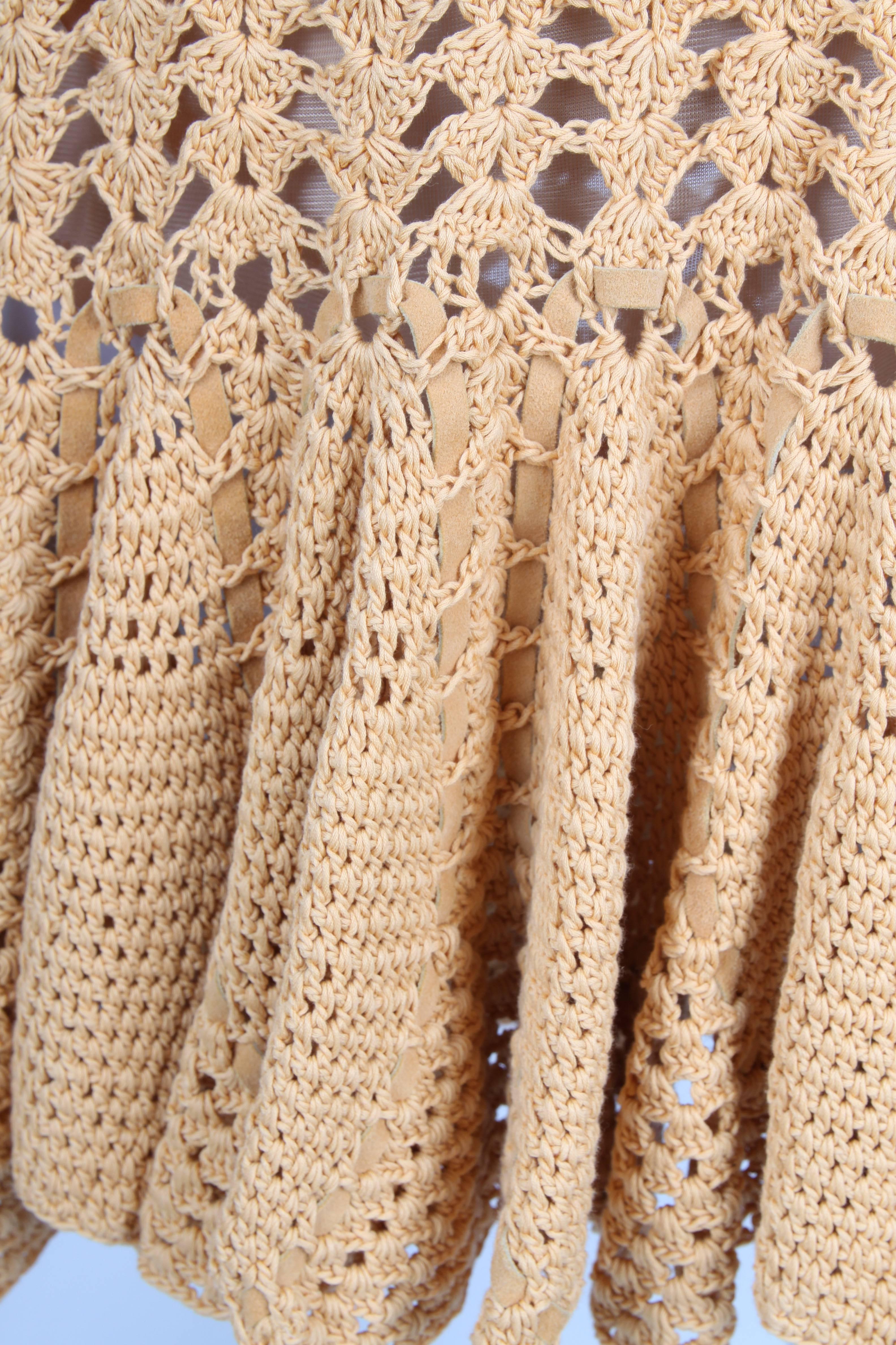 Salvatore Ferragamo Knitted Cotton Dress - mustard In New Condition For Sale In Baarn, NL