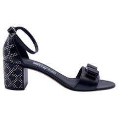 Salvatore Ferragamo Leather Gavina Qs Heeled Sandals US 7C EU 37.5