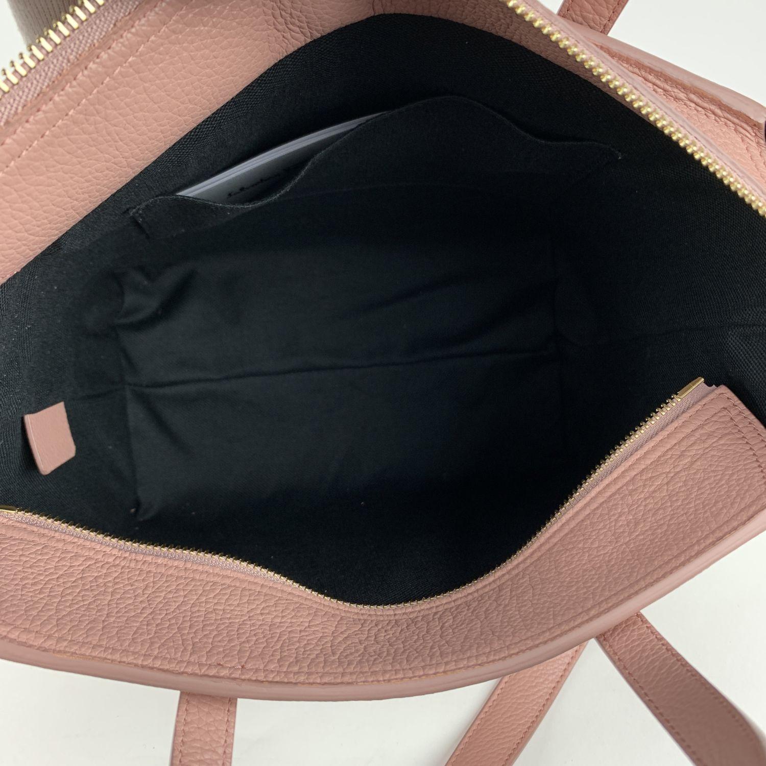 Salvatore Ferragamo Leather Marta Tote Bag Stitched Gancino Logo In New Condition In Rome, Rome