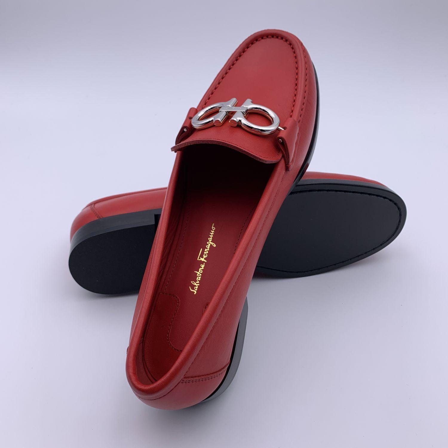 Women's Salvatore Ferragamo Leather Rolo Loafers Moccassins Size 5.5C 36C