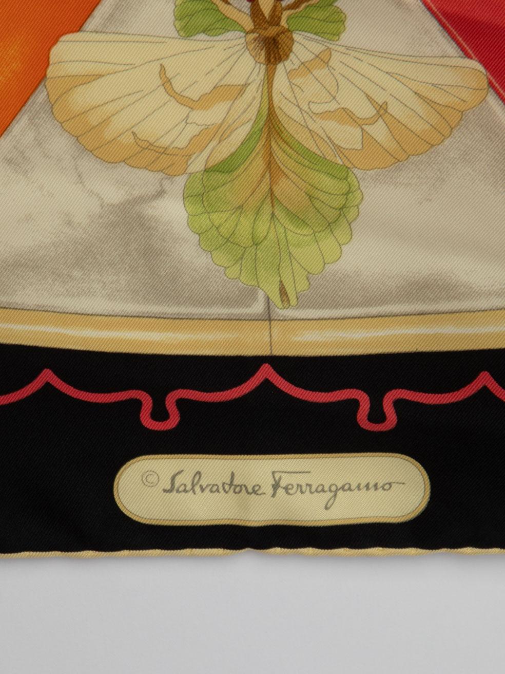 Salvatore Ferragamo Leoparden-Schal mit Blumendruck 1