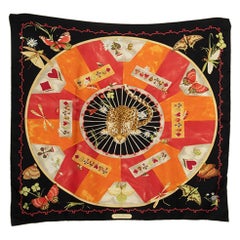 Salvatore Ferragamo Leopard Floral Printed Scarf