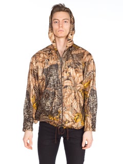 Salvatore Ferragamo Leopard Jungle Lightweight Windbreaker with Hood
