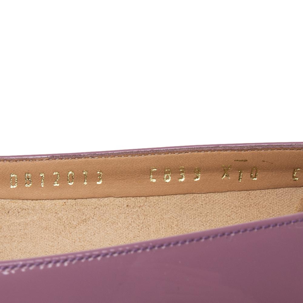 Salvatore Ferragamo Lilac Patent Leather Vara Bow Pumps Size 40.5 1