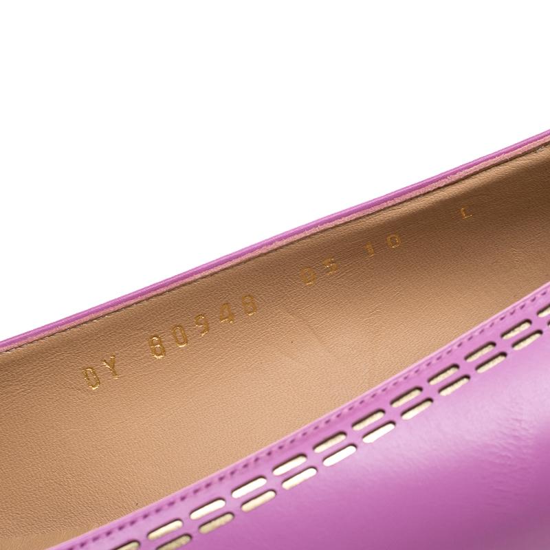 Salvatore Ferragamo Lilac Purple Leather Vara Ballet Flats Size 40.5 3