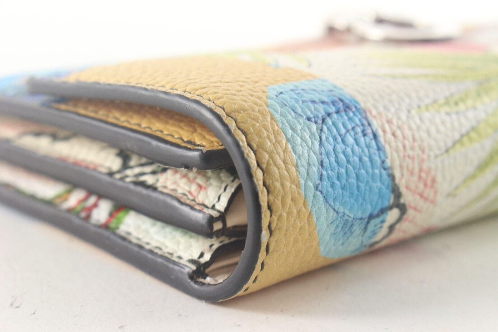 SALVATORE FERRAGAMO Limited Floral Gancini Clasp Flap Wallet 1SF811K 6