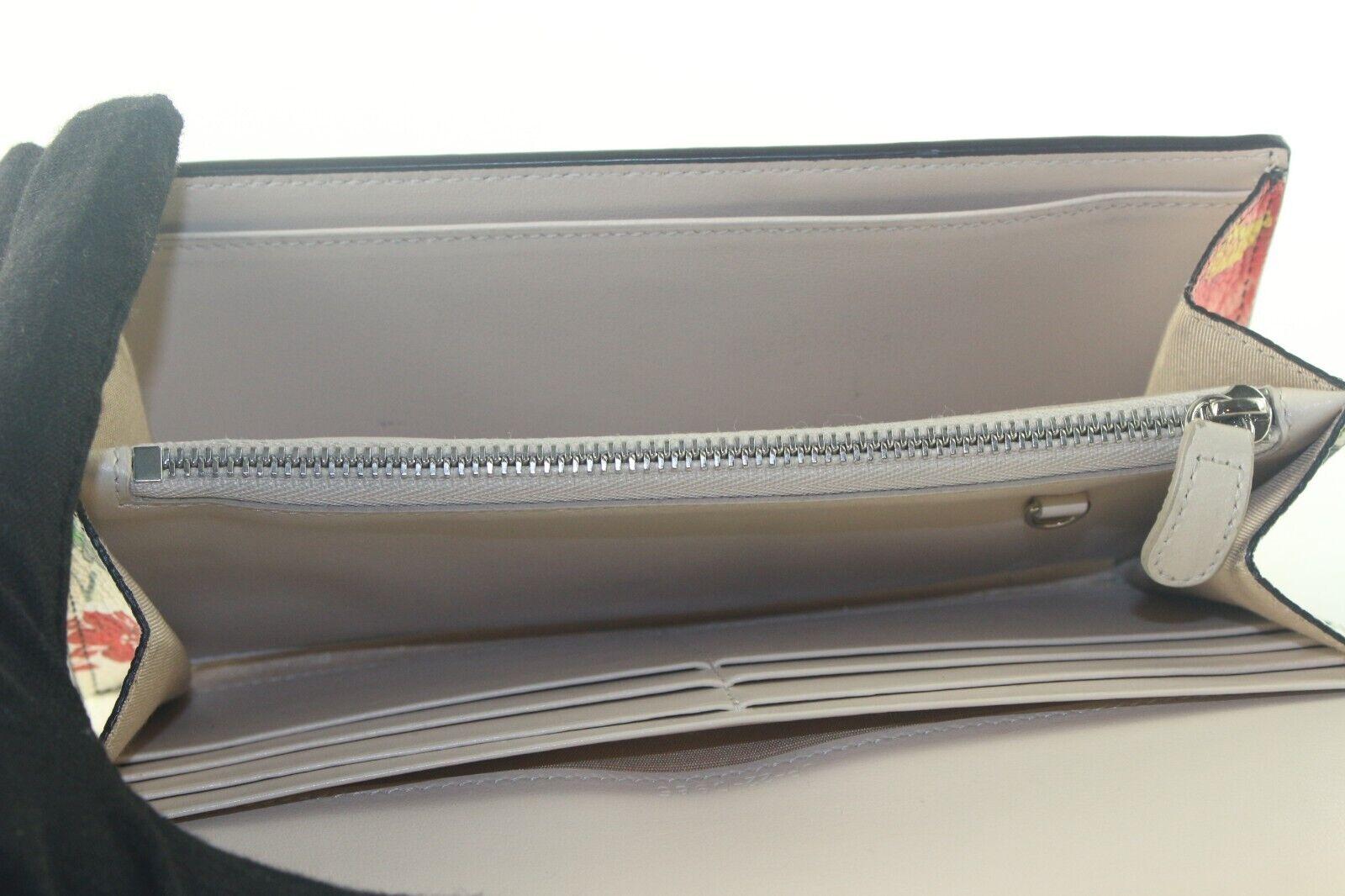 Gray SALVATORE FERRAGAMO Limited Floral Gancini Clasp Flap Wallet 1SF811K