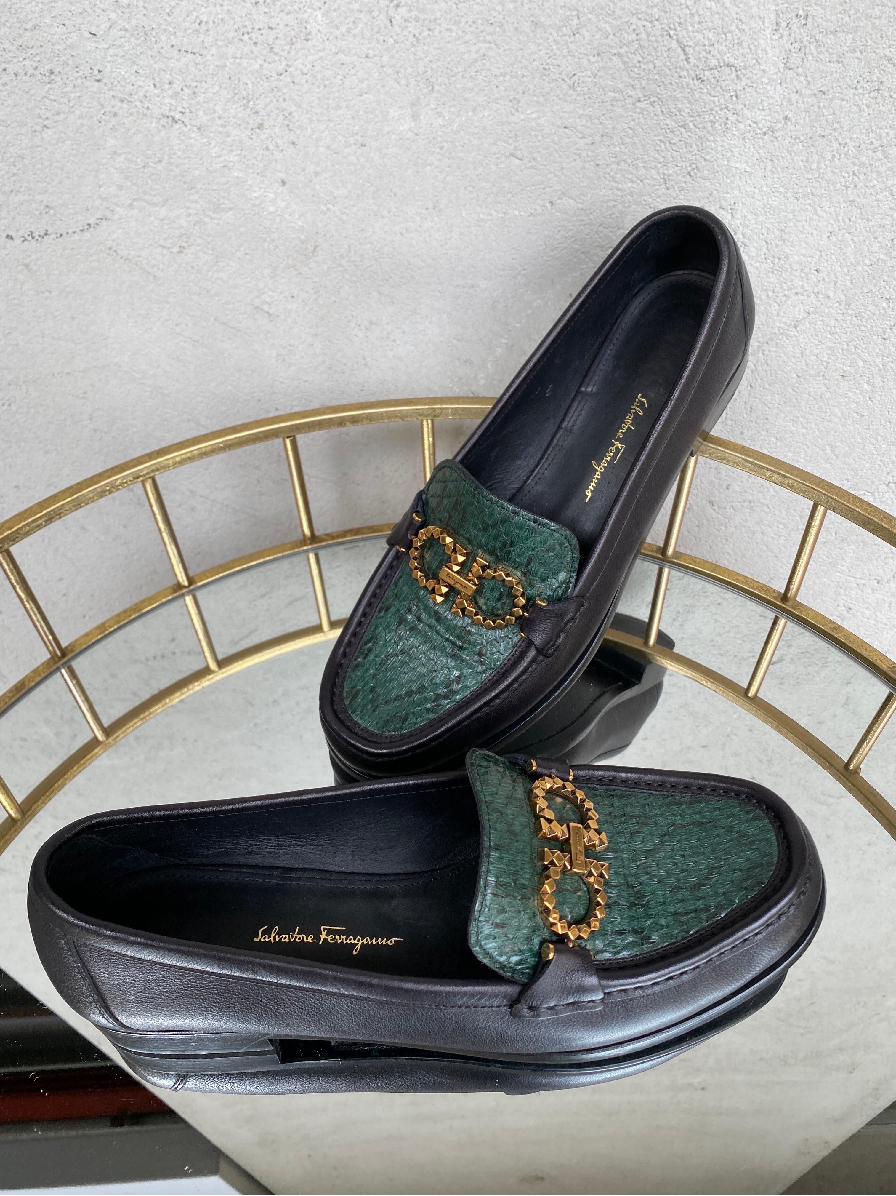 Women's or Men's Salvatore Ferragamo loafers  For Sale
