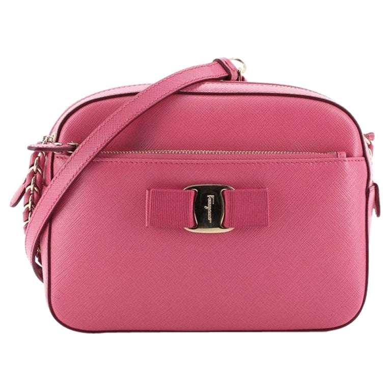 Salvatore Ferragamo Lydia Camera Bag Saffiano Leather Small