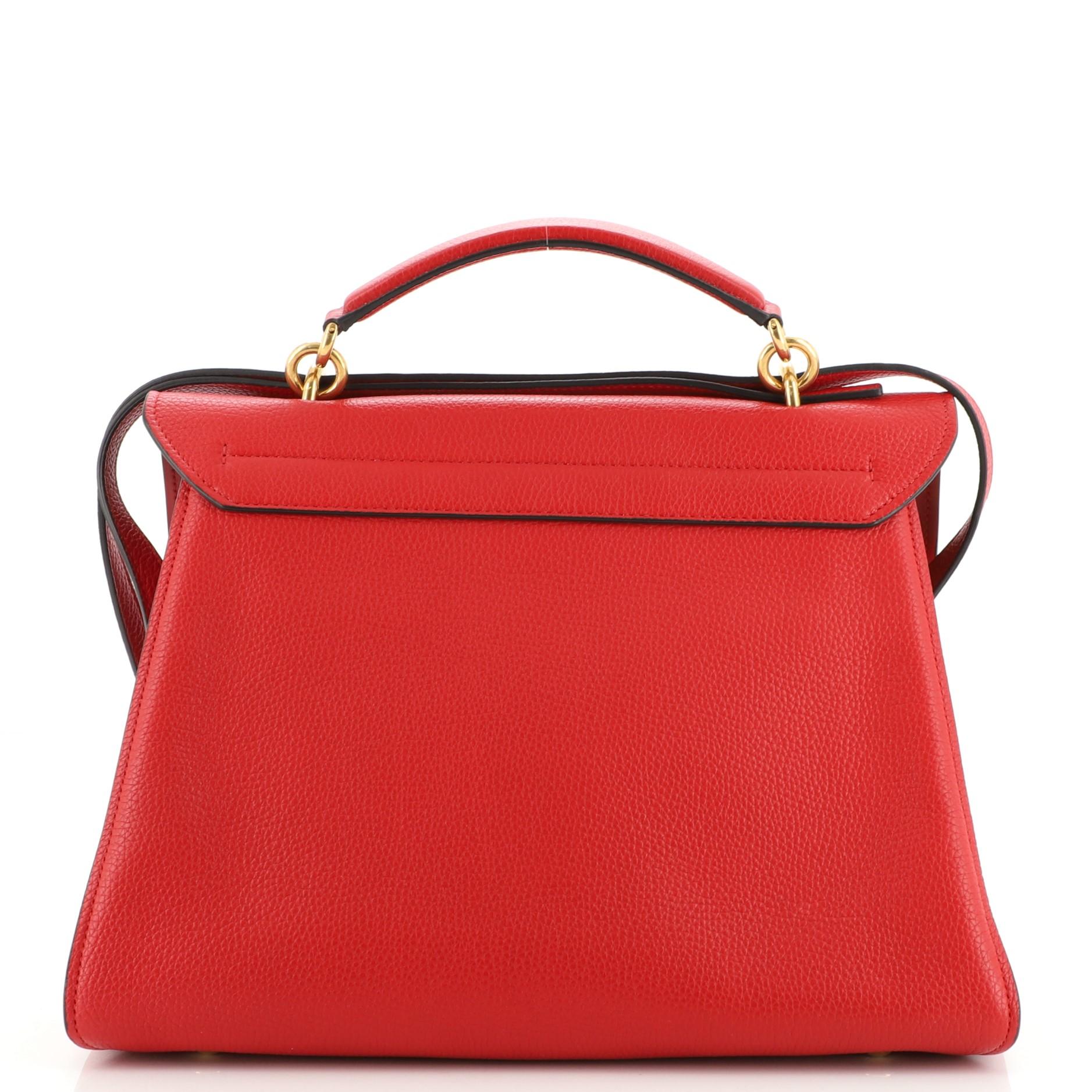 Salvatore Ferragamo Margot Satchel Leather Large In Good Condition In NY, NY