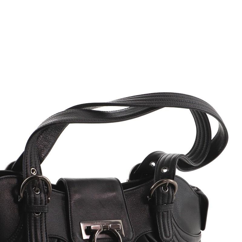 Salvatore Ferragamo Marisa Satchel Pleated Leather Small 1