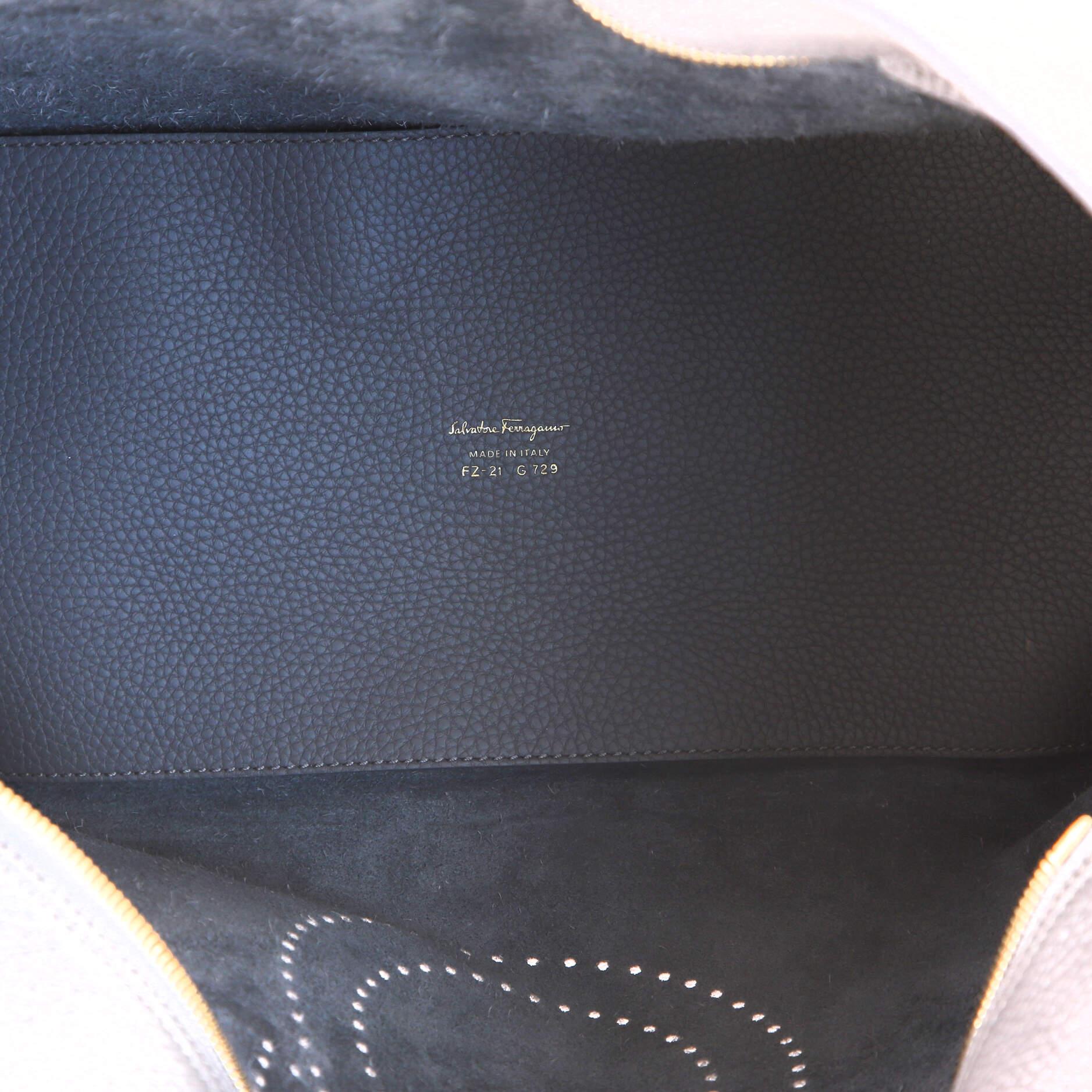 Women's or Men's Salvatore Ferragamo Marta Tote Perforated Leather Large