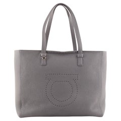 Salvatore Ferragamo Marta Tote Perforated Leather Large