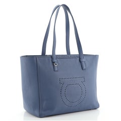Salvatore Ferragamo Marta Tote Perforated Leather Medium