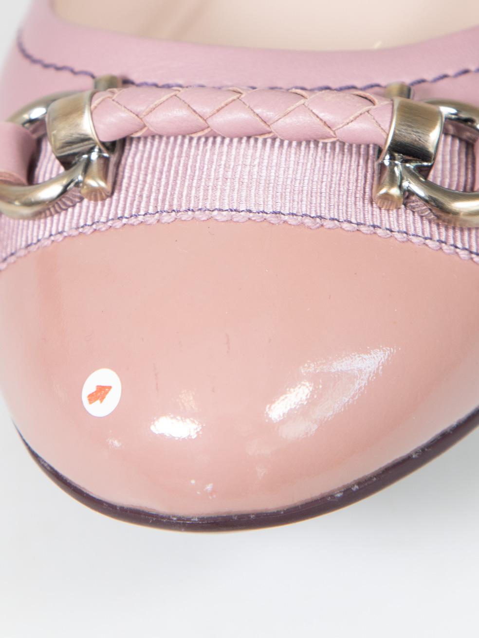 Salvatore Ferragamo Mauve Leather Ballet Flats Size US 9.5 For Sale 4