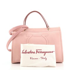 Salvatore Ferragamo Meera Tote Suede with Fur Medium